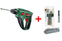 Аккумуляторный перфоратор Bosch UNEO + набор оснастки 0.603.952.021