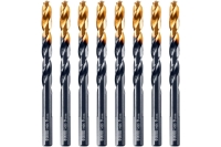 Сверло по металлу Golden Tip 9 мм, HSS-Tin, 8 шт, DIN 338 Denzel 717221