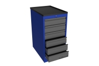 Инструментальная тумба Верстакофф PROFFI Д6 RAL5005 6 выдвижных ящиков 106586