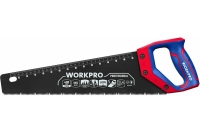 Ножовка по дереву WORKPRO c тефлоновым покрытием, 400 мм, SK5 WP215013