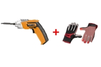 Отвертка DEFORT DS-36-GLt + перчатки Stomer Extra Grip XL 98296303