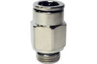 Фитинг цанговый прямой металлический 6 мм - наружная резьба 1/8" Pegas pneumatic 6103