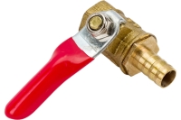 Кран шаровый внутренняя резьба 1/4"M на елочку 8 мм, латунь Pegas pneumatic 4409