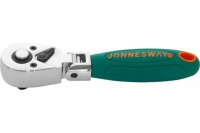 Трещоточная рукоятка Jonnesway R4203 укороченная, с шарниром 3/8 DR, 36 зубцов, 155 мм 46383