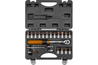 Динамометрический ключ NEO Tools 1/4", 5-25 Нм, набор 21 шт.