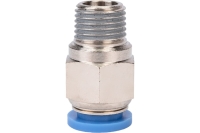 Фитинг цанговый прямой металлический 10 мм, M1/4" Pegas pneumatic 5205