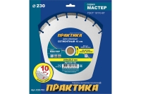 Диск алмазный сегментный Мастер (230х22.2 мм) ПРАКТИКА 030-702