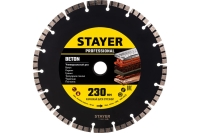 Диск алмазный отрезной по бетону/кирпичу/плитке (230х22.2 мм) CONCRETE Professional Stayer 3660-230_z02