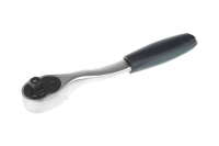 Вороток с трещоткой TUNDRA квадрат 1/2", изогнутая рукоятка, 72 зуба, CrV 1799956