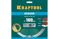 Диск алмазный отрезной сплошной по керамограниту KRAFTOOL Keramo 180х22 мм 36684-180