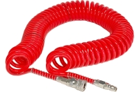 Шланг спиральный с быстроразъемным соединением (8х5 мм; 5 м) CDC Pneumatics UC 0850-5C RED