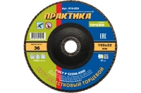 Круг лепестковый шлифовальный (150х22 мм; Р 36) ПРАКТИКА 919-259