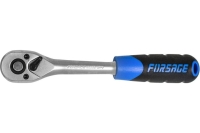 Реверсивная трещотка Forsage с резиновой ручкой, 3/8'', L-200мм, 72зуб F-80233 51425