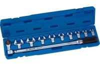 Динамометрический ключ KING TONY 345202D11MR 1/2", 13-30 мм, 40-200 Нм, кейс, набор рожковых насадок