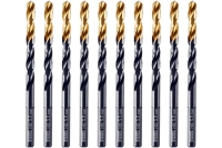 Сверло по металлу Golden Tip 5.5 мм, HSS-Tin, 10 шт, DIN 338 Denzel 717214