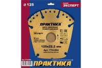 Диск алмазный сегментный Эксперт-Универсал (125х22.2 мм) ПРАКТИКА 774-894