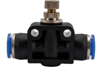 Фитинг цанговый с краником прямой 8 мм - 8 мм Pegas pneumatic 6009