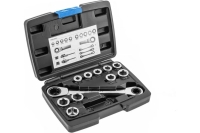 Накидной ключ HOEGERT TECHNIK с трещотками, 11 насадок HT1R490