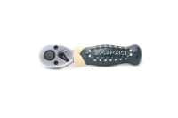 Реверсивная короткая трещотка с резиновой ручкой ROCKFORCE 3/8 L-135мм 72зуб RF-802319