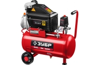 Воздушный компрессор ЗУБР с набором аксессуаров, 240 л/мин, 24 л, 1500 Вт, КПМ-240-24 Н6