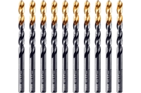Сверло по металлу Golden Tip 6.5 мм, HSS-Tin, 10 шт, DIN 338 Denzel 717216