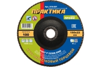 Круг лепестковый шлифовальный (150х22 мм; Р100) ПРАКТИКА 919-297