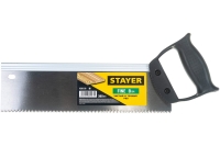 Ножовка для стусла c обушком пила Stayer "Fine" 300 мм, 8 TPI, прямой закаленный зуб, точный рез, 1536-30_z01