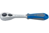 Трещотка KING TONY 1/4", 140 мм, 90 зубцов, флажковая с кнопкой 2773-55GS