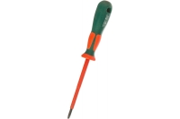 Шлицевая диэлектрическая отвертка Jonnesway, SL, DV13S4100 (D19S4100), 4х100мм