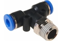 Фитинг цанговый тройник Т-образный 8 мм, резьба наружная 1/4" Pegas pneumatic 5502