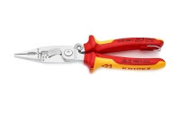 Электромонтажные клещи KNIPEX VDE, 6-в-1, L-200 мм, страх. крепление KN-1396200TBK