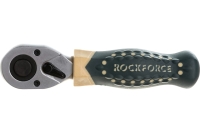 Реверсивная короткая трещотка с резиновой ручкой 1/2 L-170мм 72зуб ROCKFORCE RF-802419