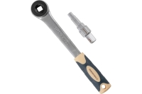 Трещотка ROCKFORCE с внутренним квадратом 1/2'' и ступенчатым ключом для американо, длина 270 мм, 30 зубьев RF-4031