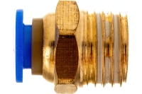 Фитинг цанговый прямой металлический 6 мм, M1/4" Pegas pneumatic 5201