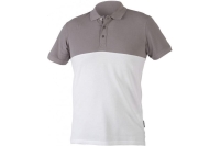 Футболка Polo HOEGERT TECHNIK URFT хлопок, белая/асфальтовая, р. XL HT5K422-XL
