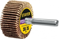 Круг шлифовальный лепестковый на шпильке STAYER P120, 30x15 мм 36606-120