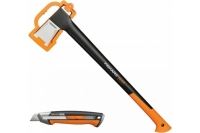 Набор Fiskars: топор Х25, строительный нож CarbonMax 1057915