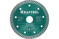 Диск алмазный отрезной турбо по бетону и кирпичу KRAFTOOL Turbo 125х22 мм 36682-125