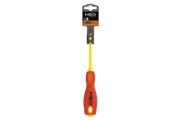 Шлицевая отвертка NEO Tools 4.0x100 мм 1000 В CrMo 04-053