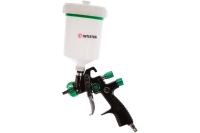Пневматический краскопульт INTERTOOL LVLP GREEN, форсунка 1.3 мм, бачок 600 мл, PT-0132