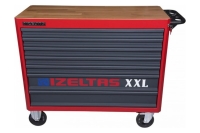 Инструментальная тележка IZELTAS XXL черно-красная, без инструментов, 7 ящиков 8246321007