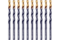 Сверло по металлу Golden Tip 5 мм, HSS-Tin, 10 шт, DIN 338 Denzel 717213