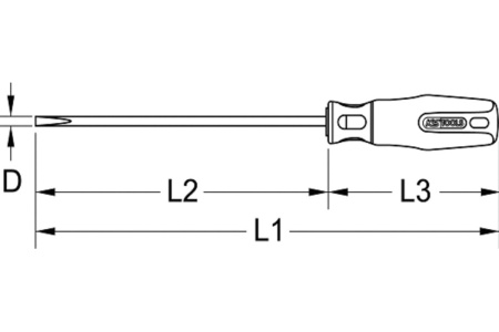 Отвертка KS Tools VDE 1000V 60 мм PH0 117.0522 177.0522