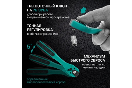 Набор инструментов 94 предмета, 12 гранные головки STELS 14118