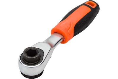 Трещотка-мини под биты AV Steel 1/4" 72-зубца 85мм AV-508605