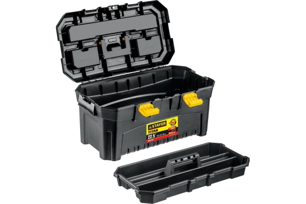 Пластиковый ящик для инструментов STAYER Titan-22 553 x 320 x 310 мм (22") 38016-22