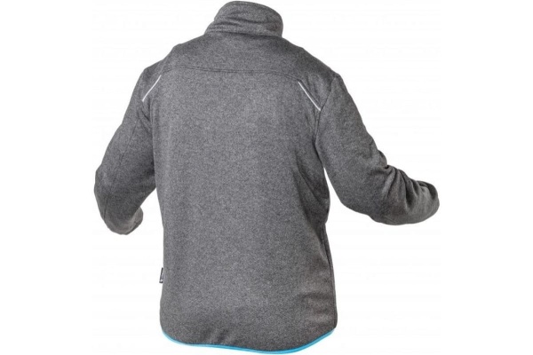 Рабочая толстовка HOEGERT TECHNIK Nister серый/меланж/синяя, р. 2XL/56 HT5K900-2XL