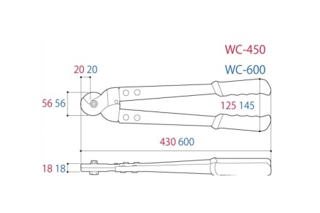 Кусачки для троса TSUNODA WC-600