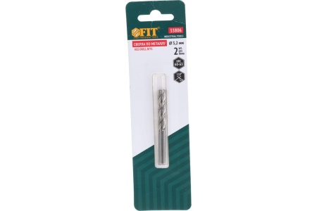 Сверло по металлу HSS полированное в блистере (2 шт; 3.2 мм) FIT IT 33806