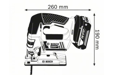 Аккумуляторный лобзик Bosch GST 18 V-LI B 0.601.5A6.102